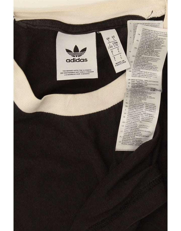 Adidas Herren T-Shirt Top Large Schwarz Baumwolle