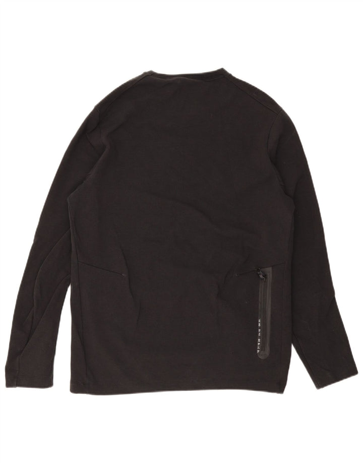 NIKE Herren-Top, langärmelig, mittelschwarz, Baumwolle