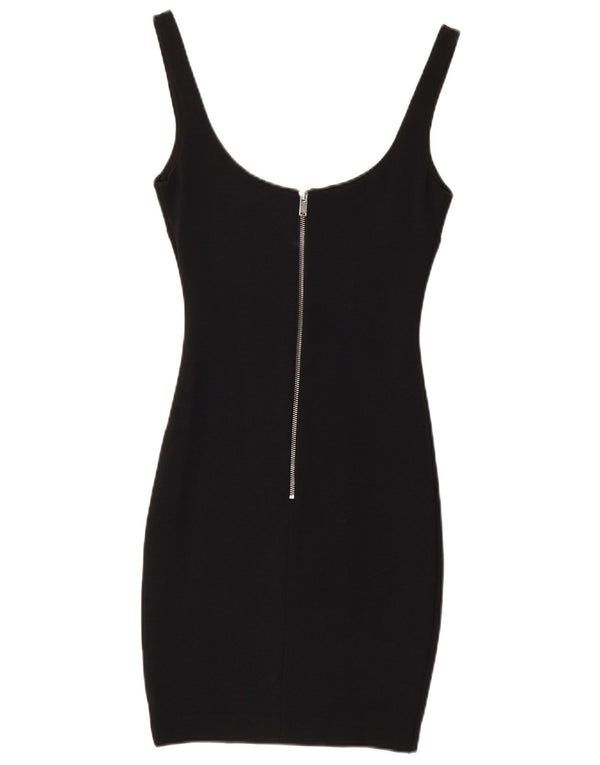 Ärmelloses, figurbetontes Damenkleid von Zara, Größe S, Schwarz, Polyamid