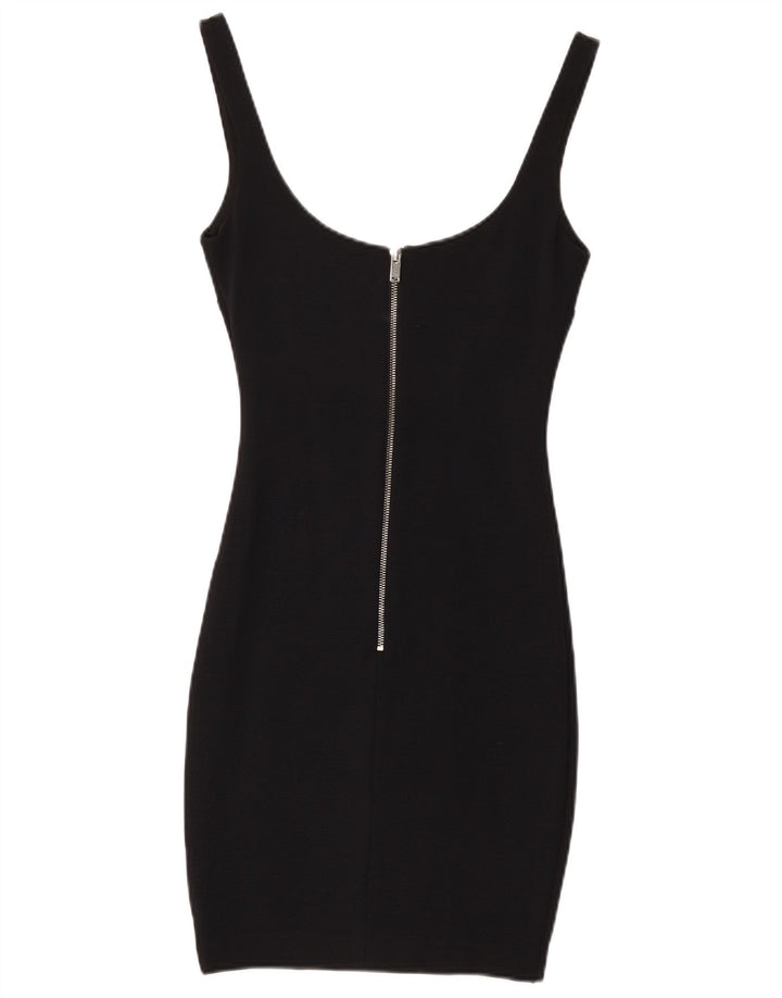 Ärmelloses, figurbetontes Damenkleid von Zara, Größe S, Schwarz, Polyamid