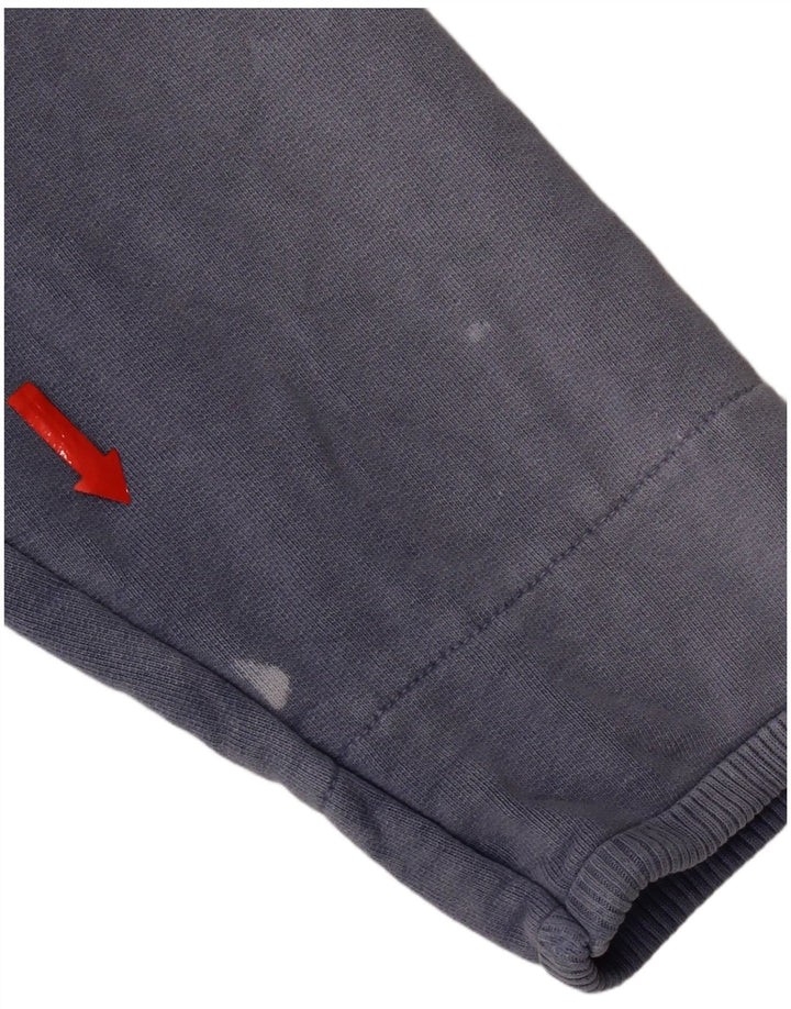 Weird Fish Herren-Sweatshirt mit Reißverschluss am Hals, mittelblaue Baumwolle