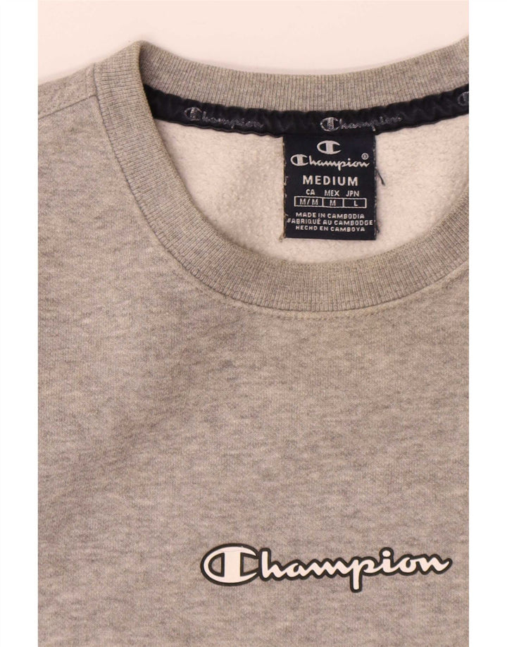 Champion Herren-Sweatshirt mit Grafik, mittelgraue Baumwolle