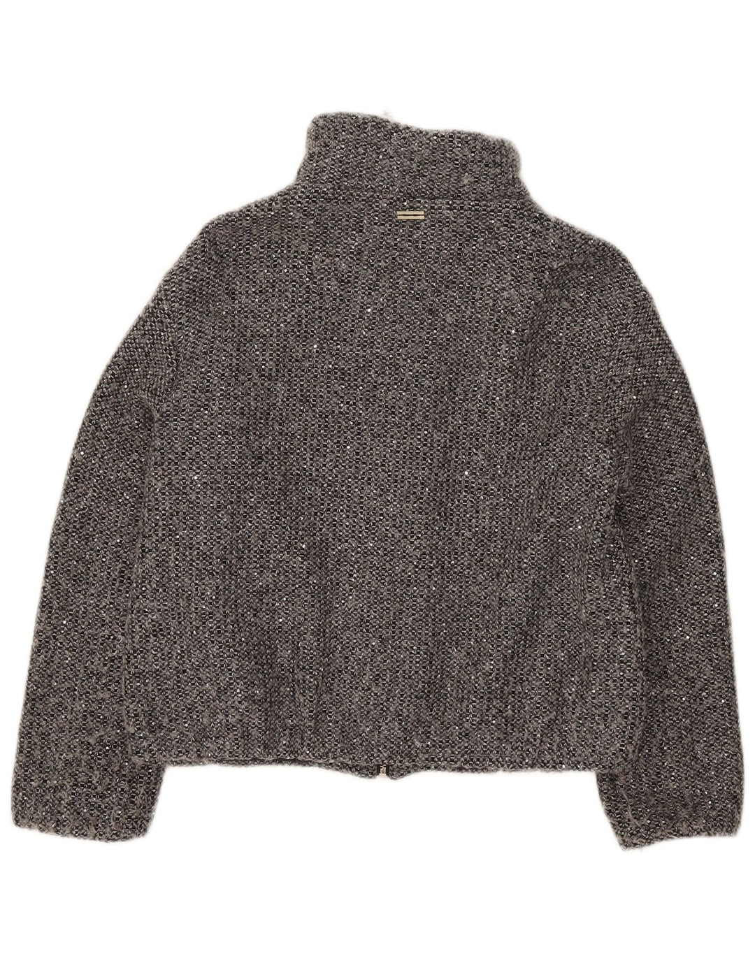 Marella Damen Bomberjacke UK 8 Small Grau meliertes Polyester