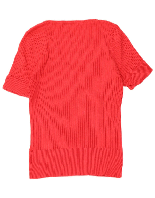 Marks & Spencer Damen T-Shirt Top UK 14 Mittelrote Viskose