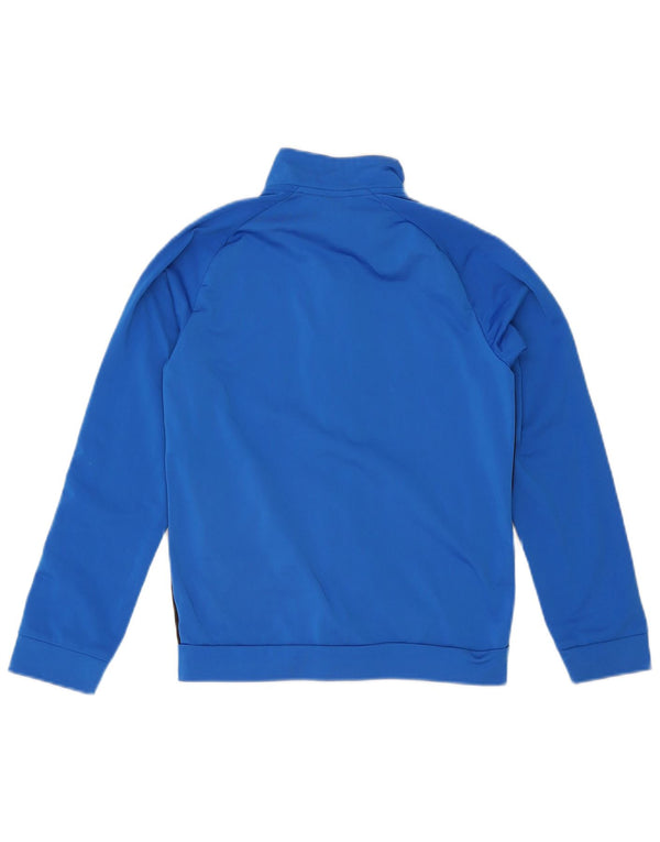Puma Jungen Grafik-Trainingsanzug-Top-Jacke, 11–12 Jahre, blaues Farbblockdesign