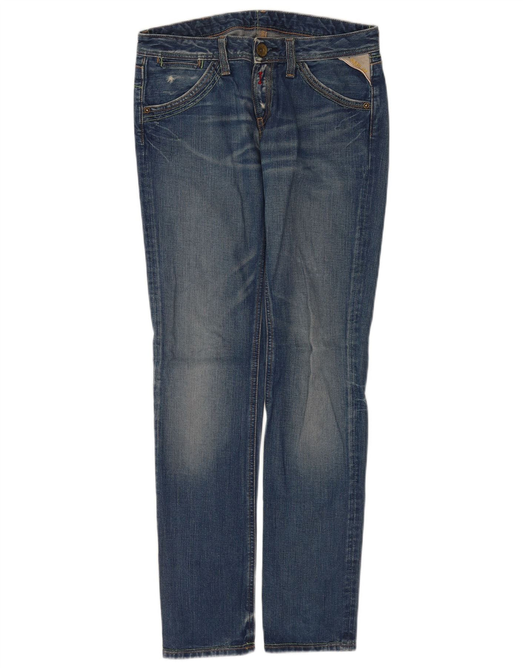 Replay Damen Slim Jeans W26 L30 Blaue Baumwolle