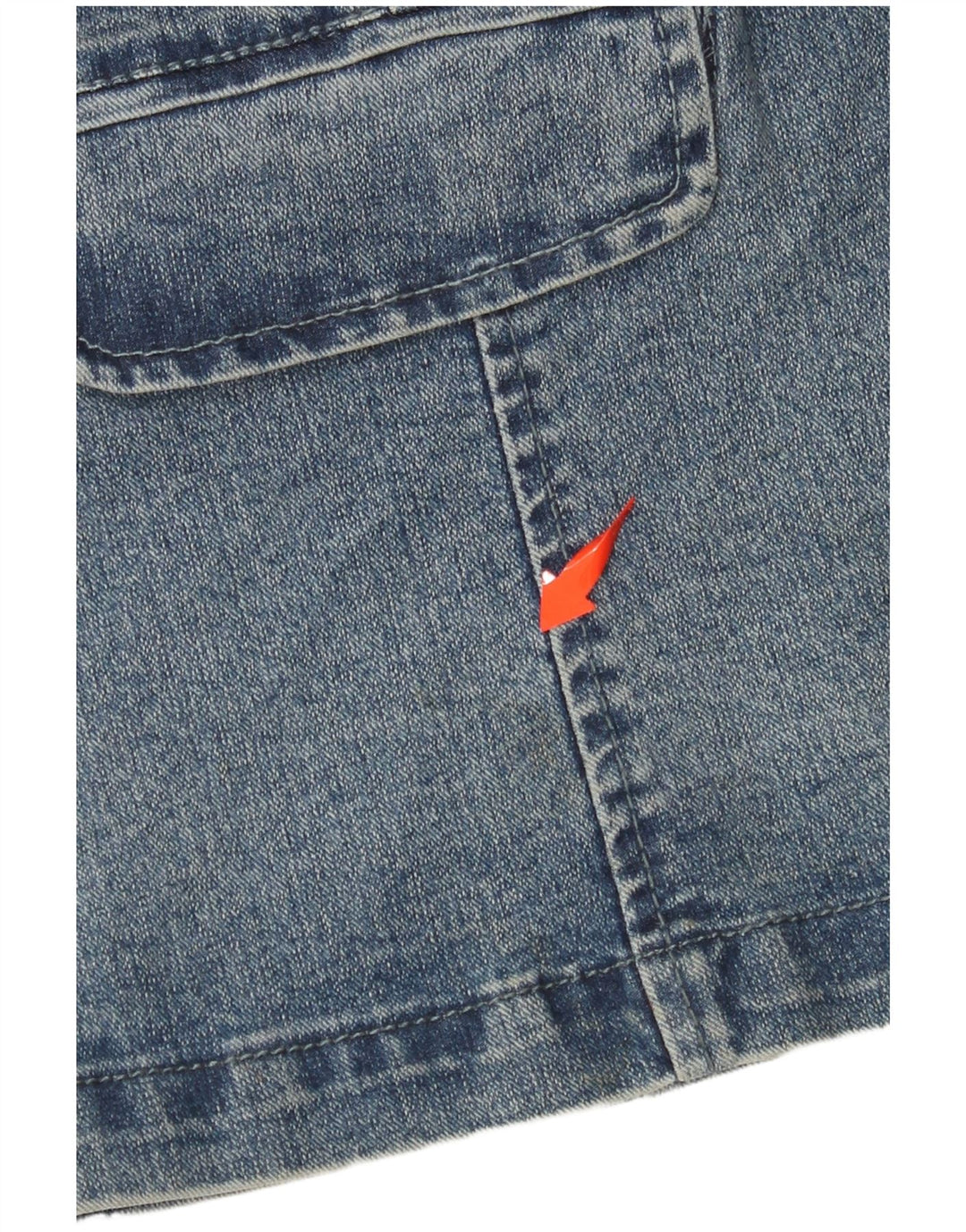 VINTAGE Damen Jeansjacke UK 14 Large Blue Cotton Classic