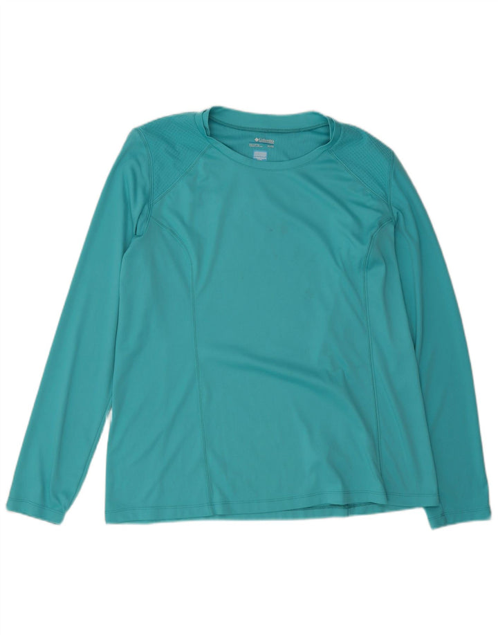 Columbia Damen Top Langarm UK 18 XL Türkis Polyester