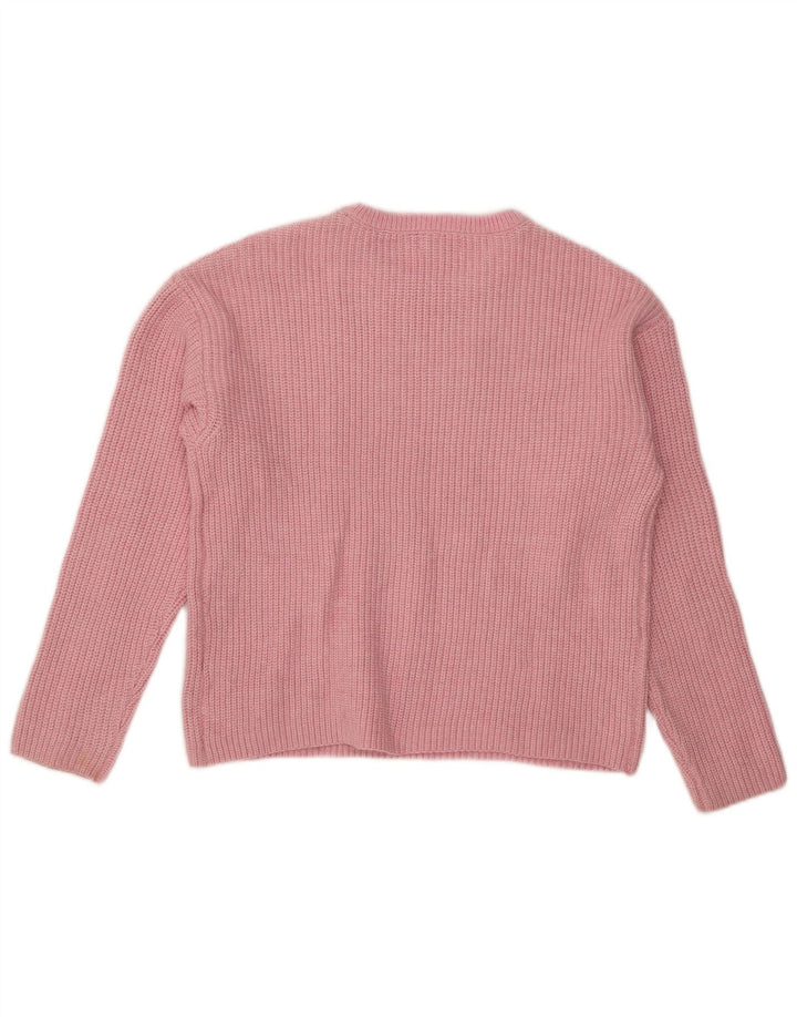 Marks & Spencer Damen-Pullover mit U-Boot-Ausschnitt, UK 14, Mittelrosa, Polyester