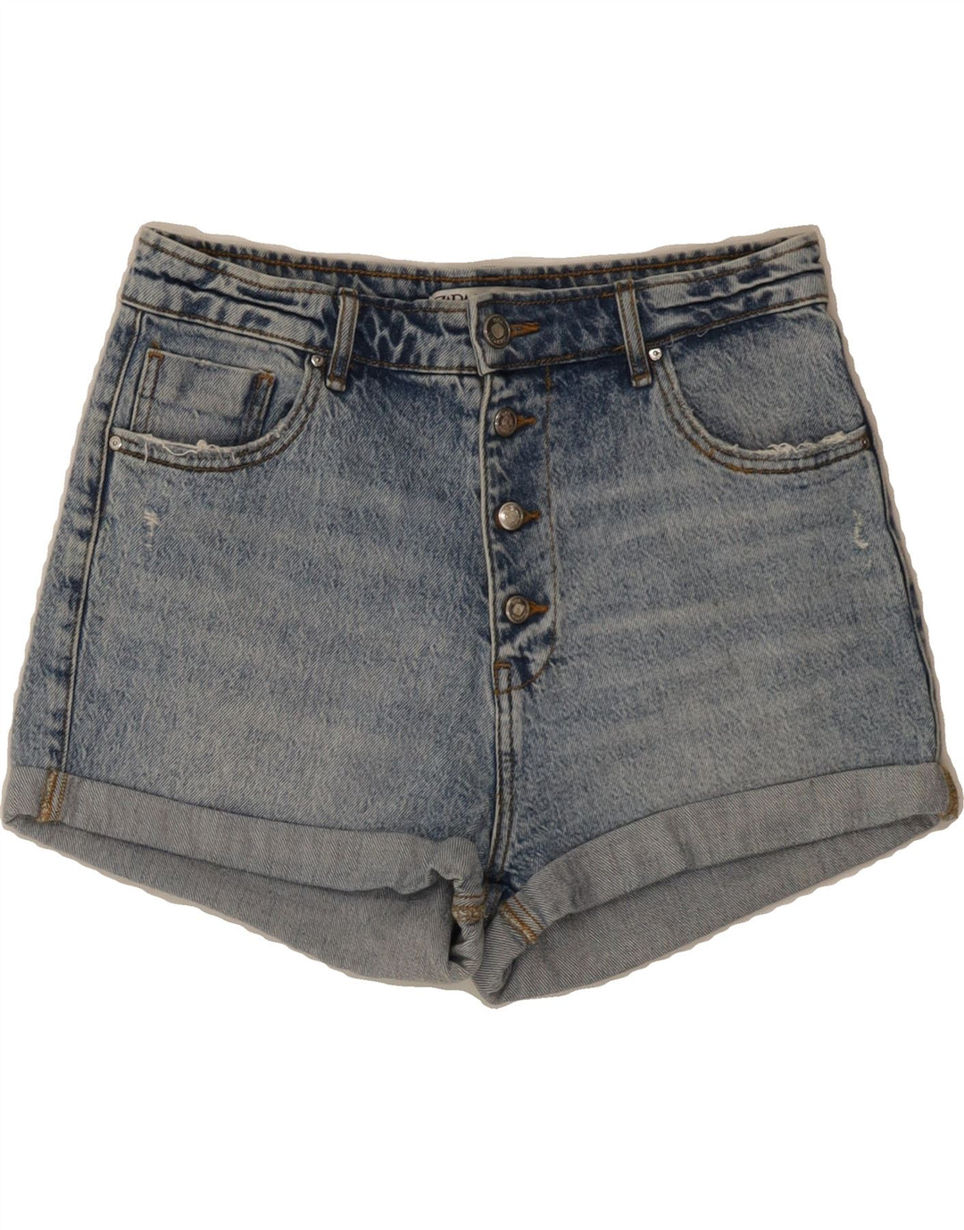 ZARA Womens Denim Shorts EU 36 Small W26 Blue Cotton Vintage Zara and Second-Hand Zara from Messina Hembry 