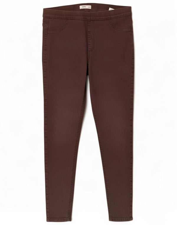 Marks & Spencer Damen Jegging Jeans UK 14 Large W32 L26 Braune Baumwolle