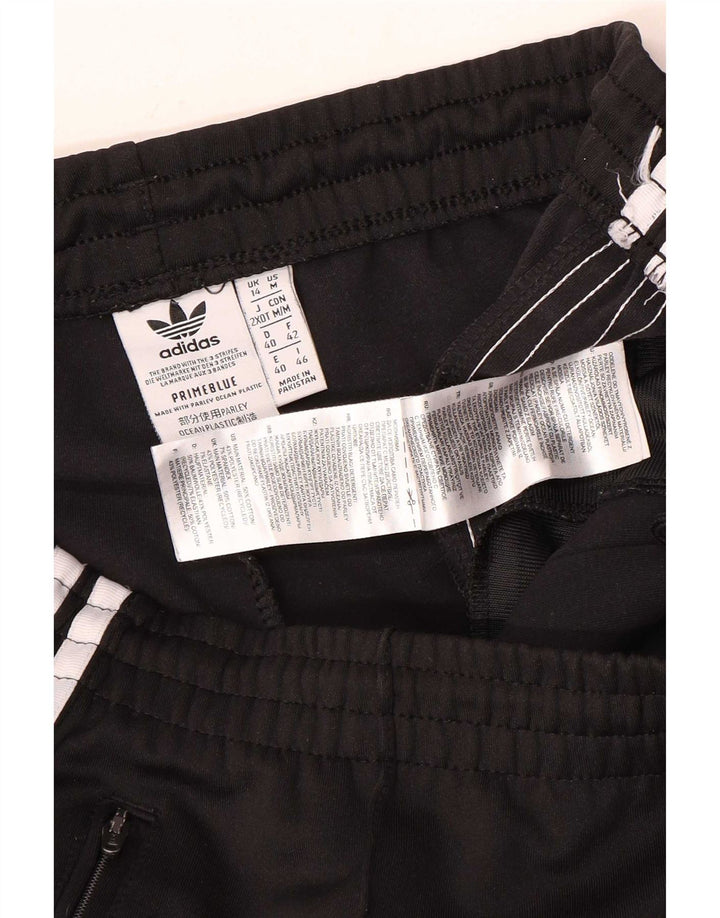Adidas Damen Trainingshose UK 14 Mittelschwarze Baumwolle