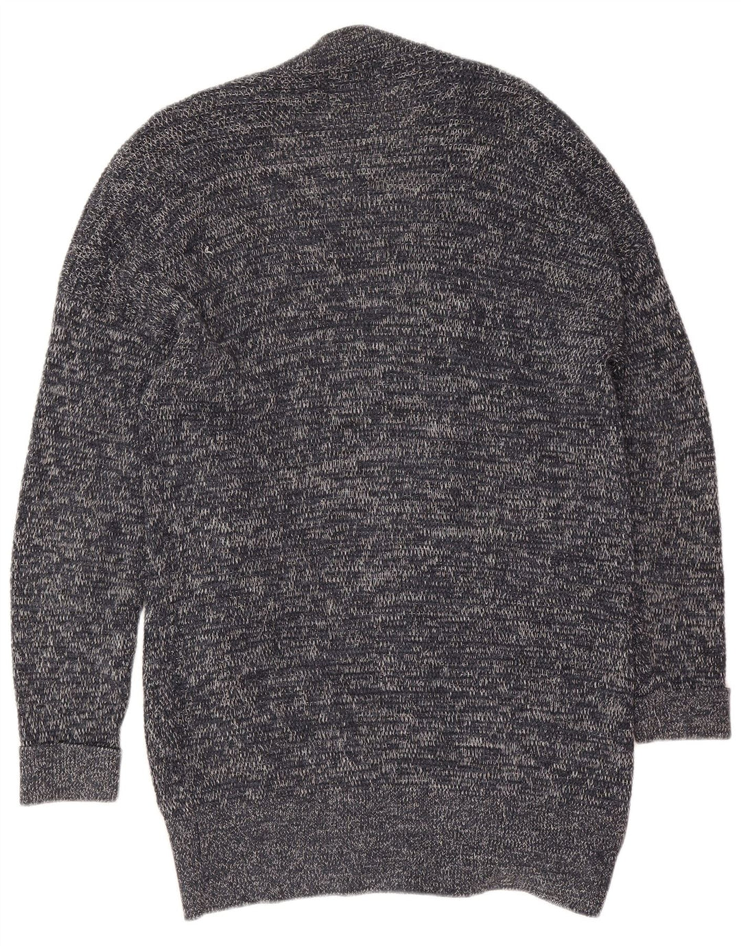 Zara Herren-Strickjacke, klein, grau gefleckte Baumwolle