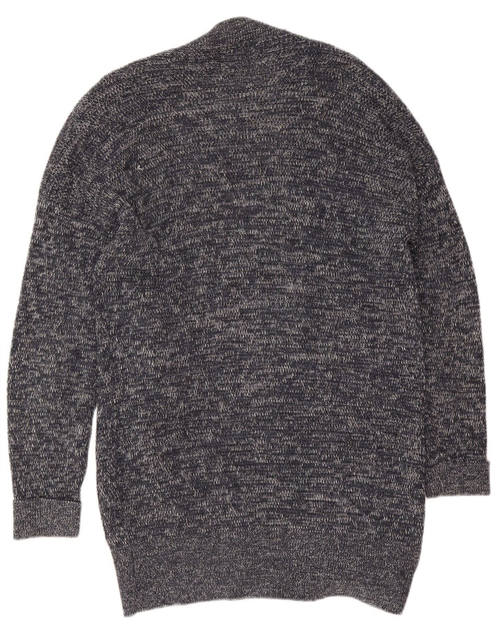 Zara Herren-Strickjacke, klein, grau gefleckte Baumwolle