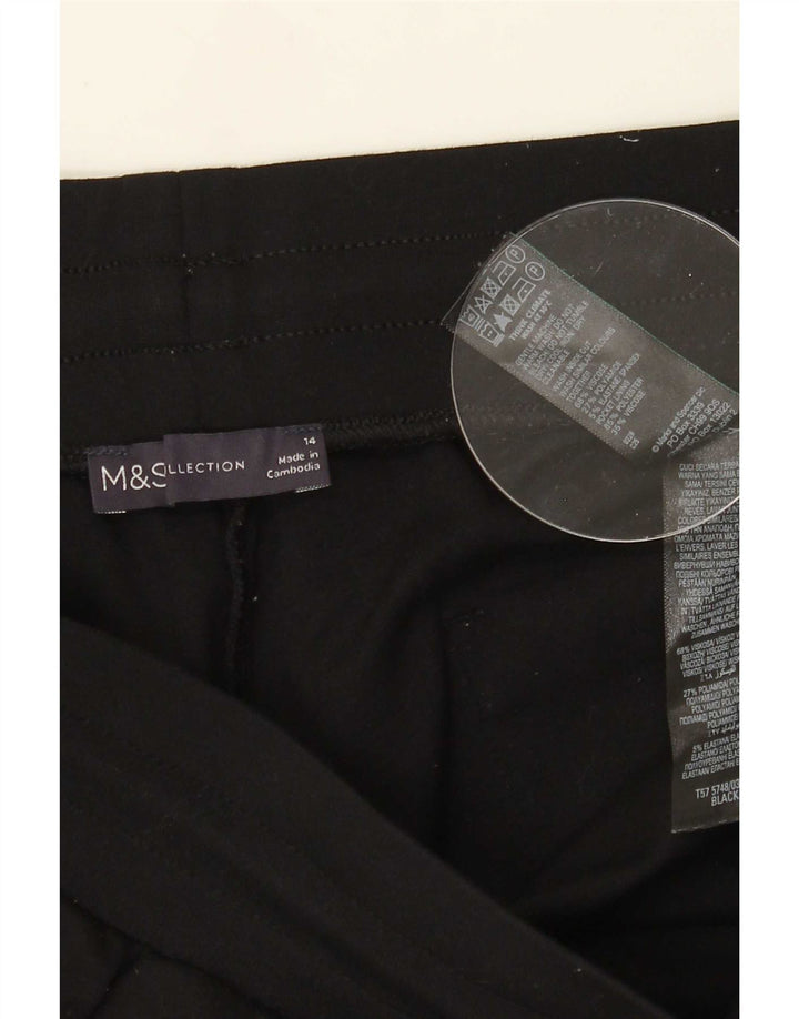 Marks & Spencer Damen Cargo-Trainingshose, Gr. 14, Größe L, Schwarz, Viskose