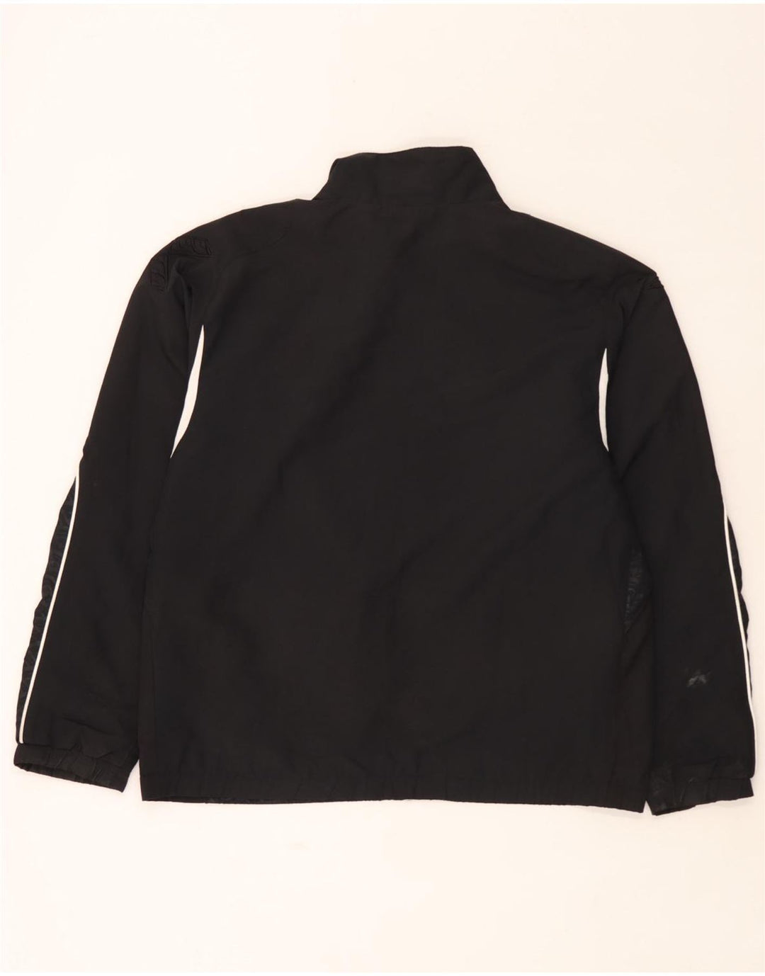 Umbro Herren-Trainingsanzug-Top-Jacke, großes schwarzes geometrisches Polyester