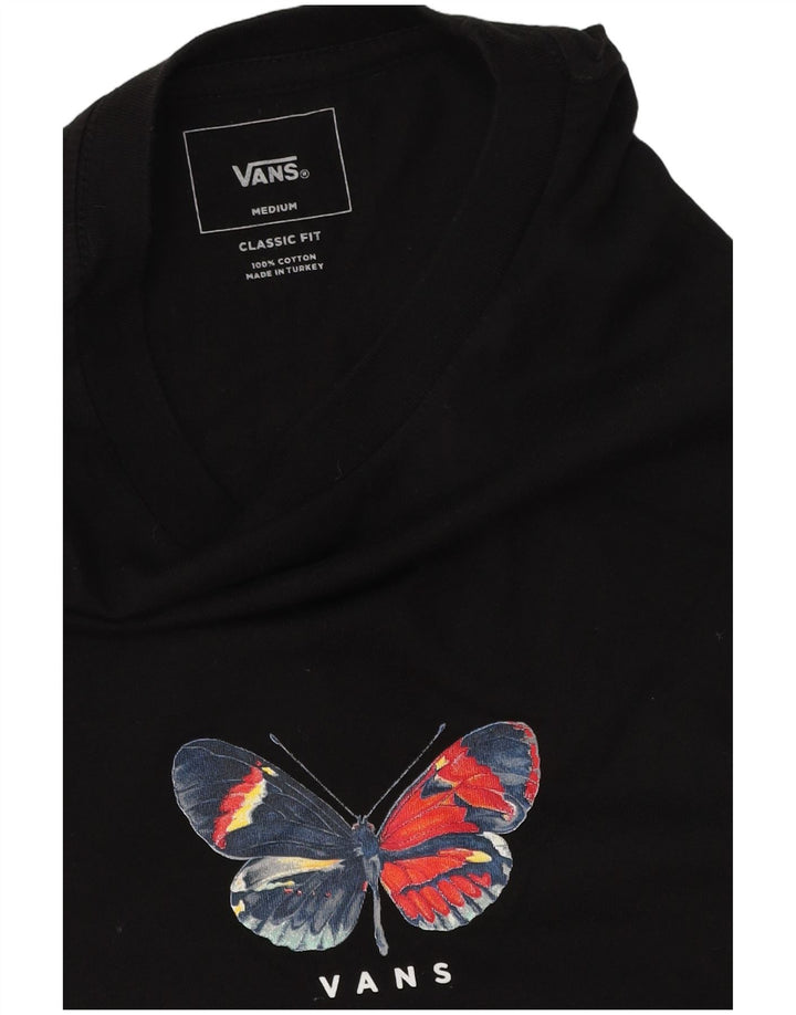 Vans Herren Classic Fit Graphic Top Langarm Mittelschwarz Baumwolle Schmetterling