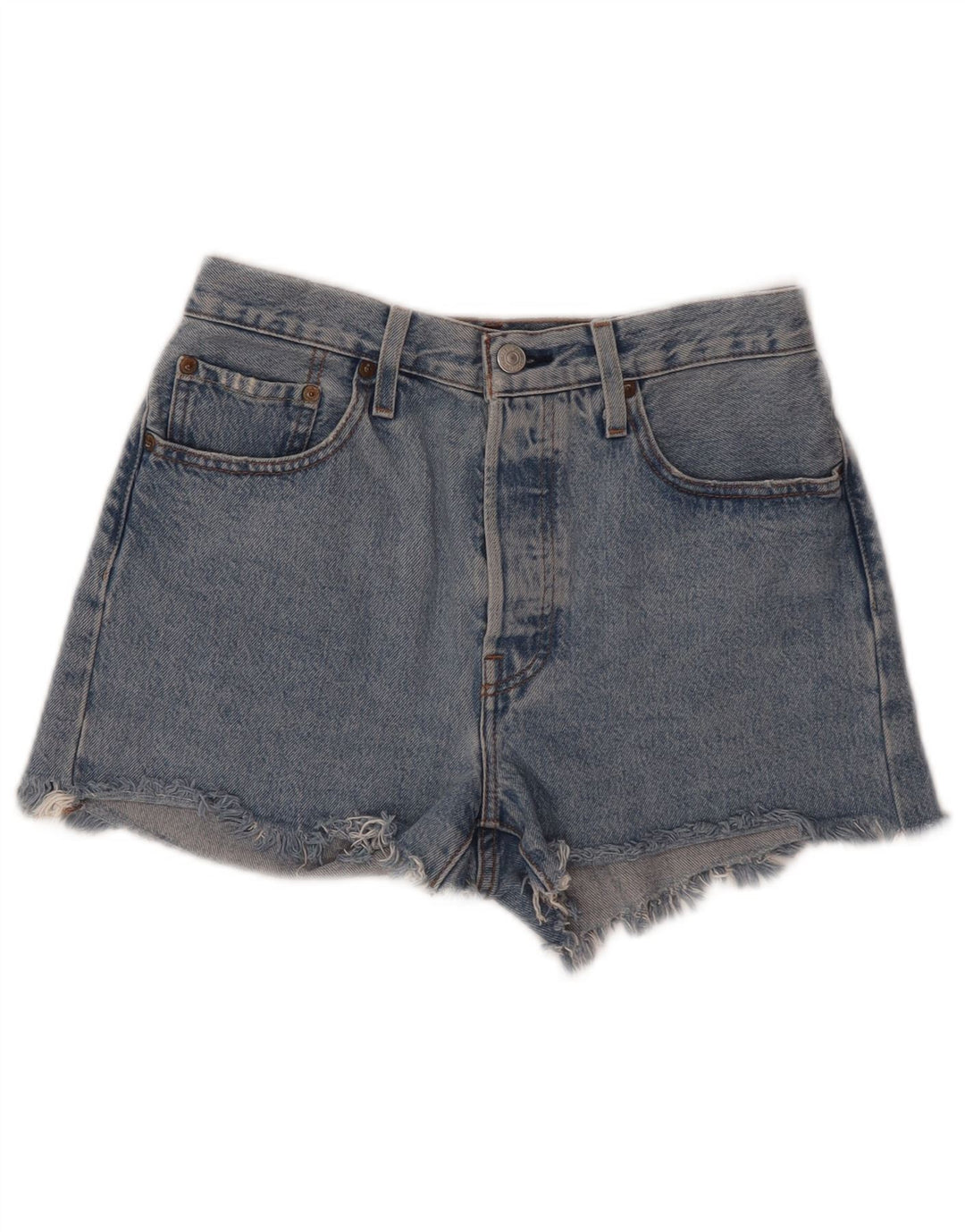 LEVI'S Damen 501 Jeansshorts W27 Small Blaue Baumwolle