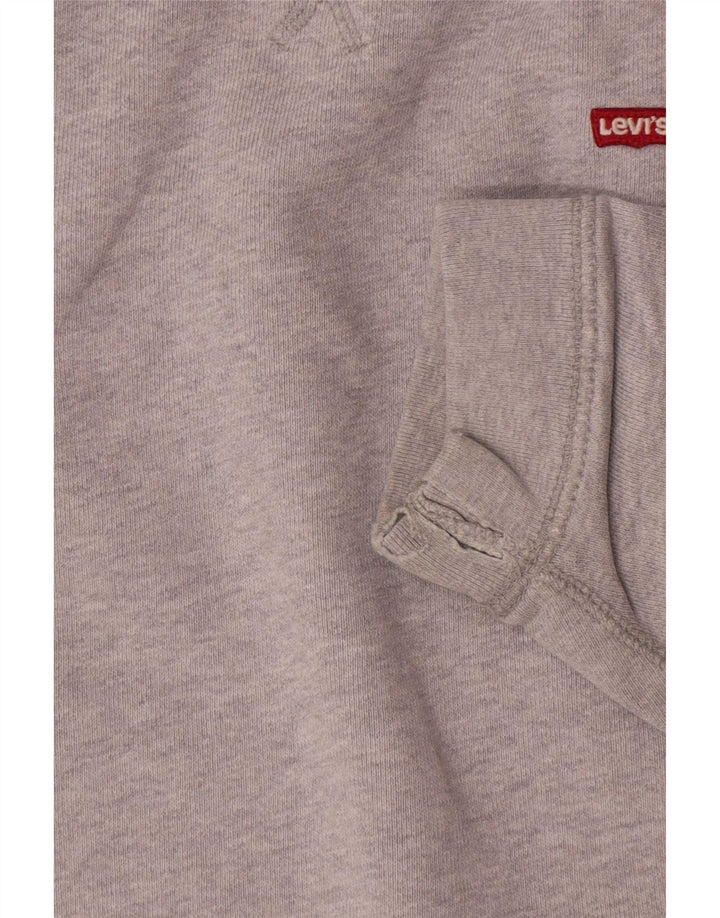 Levi's Herren-Sweatshirt-Pullover aus mittelgrauer Baumwolle