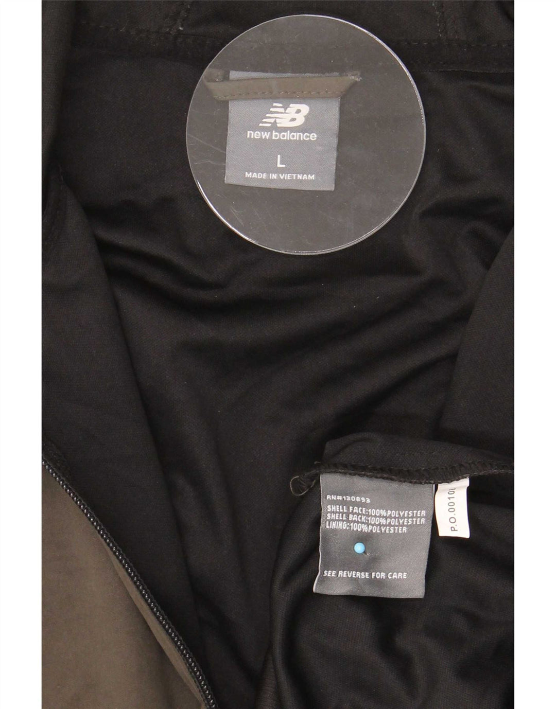 New Balance Herren-Trainingsanzug mit Kapuze, Jacke, groß, Khaki, Polyester