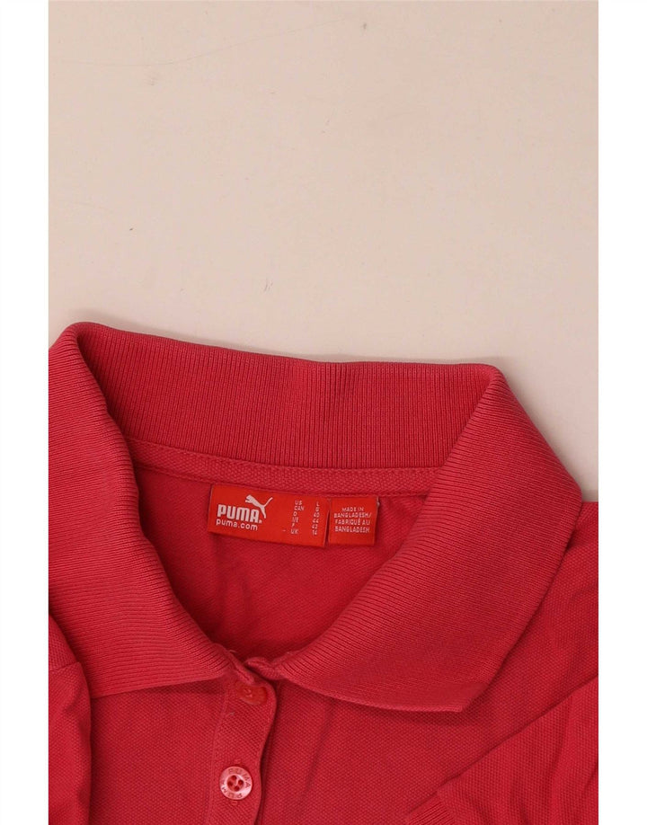 Puma Damen Poloshirt UK 14 Mittelrosa