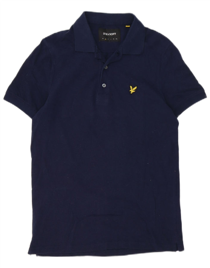 Lyle & Scott Herren-Poloshirt, Größe S, marineblau, Baumwolle