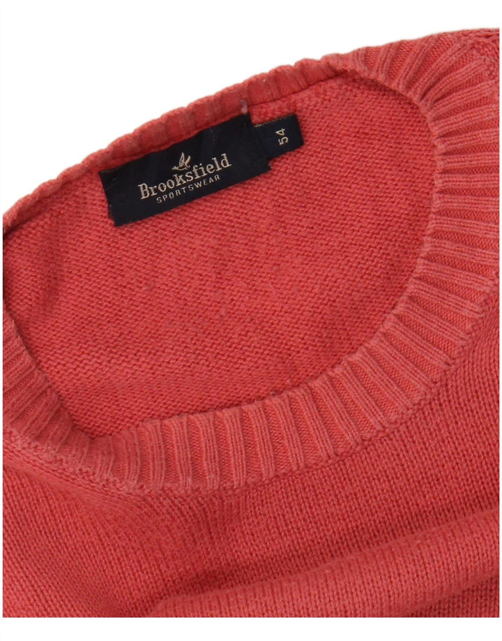 Brooksfield Herren Pullover mit Rundhalsausschnitt IT 54 XL Pink
