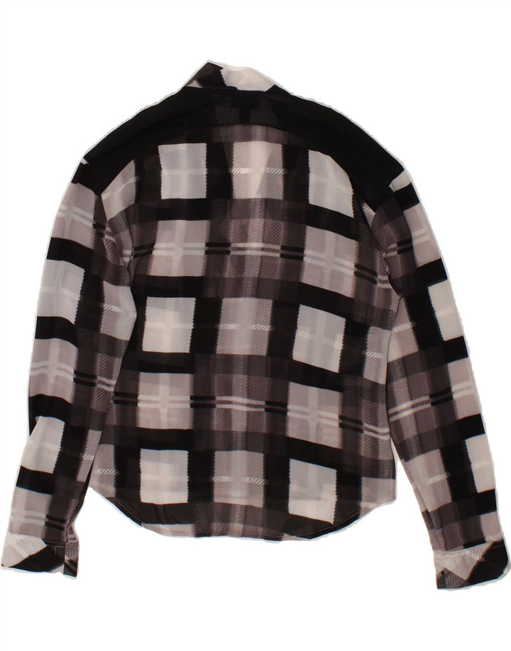 MOSSIMO Womens See Through Shirt Blouse UK 10 Small Grey Check Polyester Vintage Mossimo and Second-Hand Mossimo from Messina Hembry 