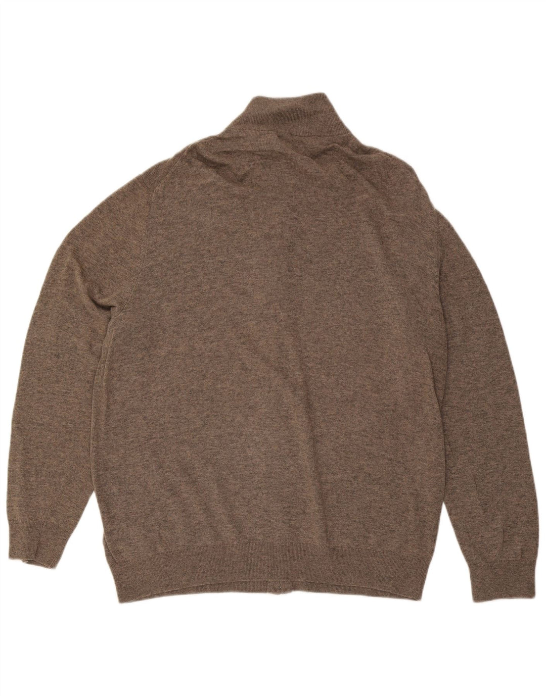 GANT Herren-Cardigan-Pullover 3XL Braun gefleckte Wolle