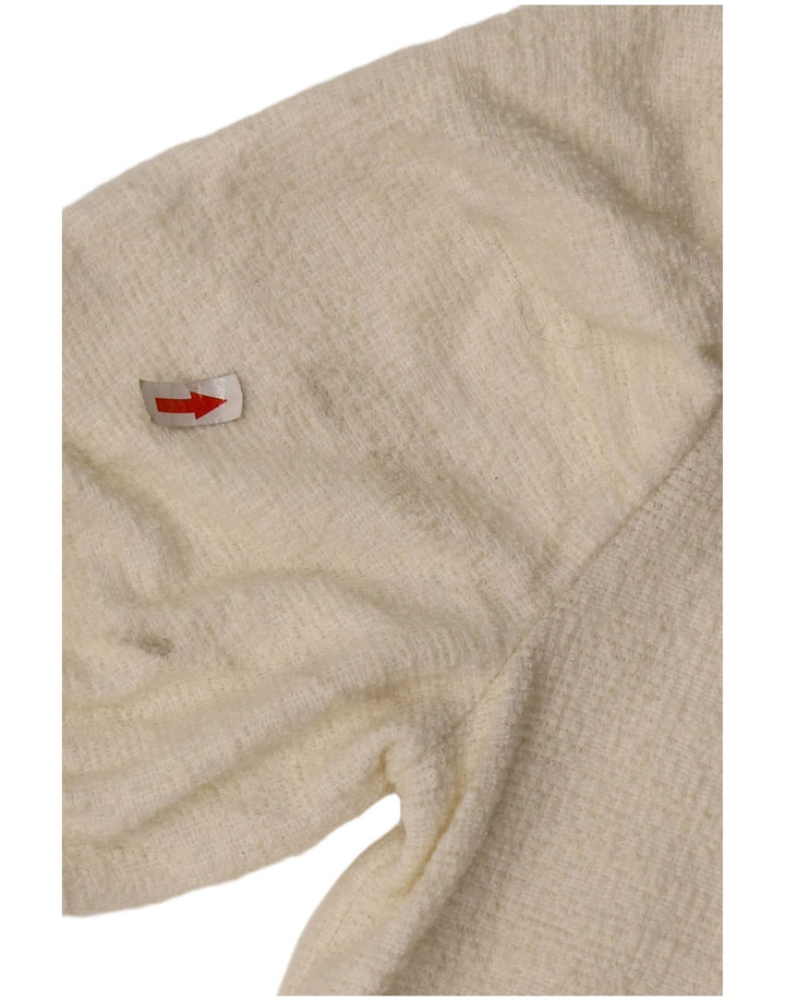 Zara Damen Etuikleid UK 8 Small Weiße Baumwolle