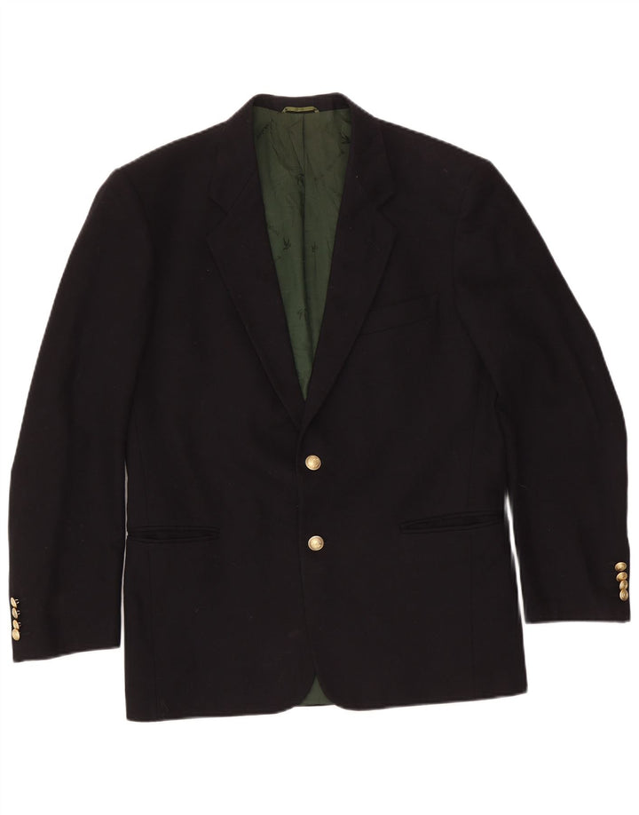 Brooksfield Herren-Blazer mit 2 Knöpfen, IT 48, mittelschwarze Wolle