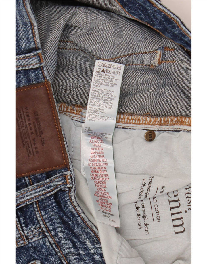 Marks & Spencer Herren Straight Jeans W38 L31 Blaue Baumwolle