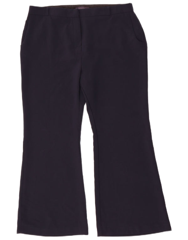 Marks & Spencer Damen Bootcut Chino Hose UK 18 XL W36 L30 Marineblau