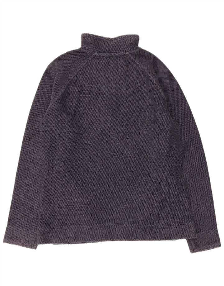 Weird Fish Damen-Sweatshirt mit Reißverschluss am Hals, UK 12, mittelmarineblaue Baumwolle