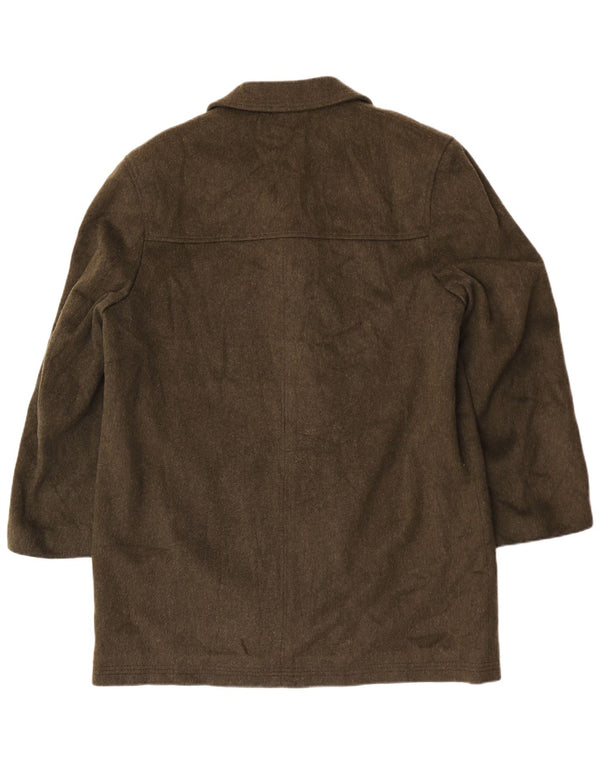 Rehbochloden Herrenmantel EU 52 XL Khaki Wolle