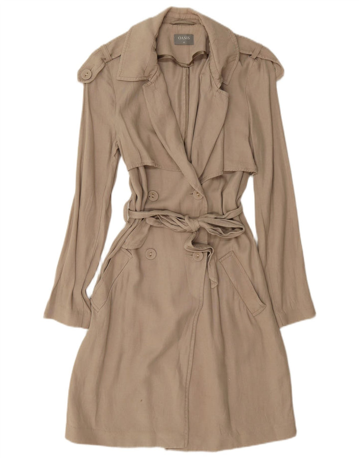 Oasis Damen Trenchcoat UK 6 XS Grau Lyocell