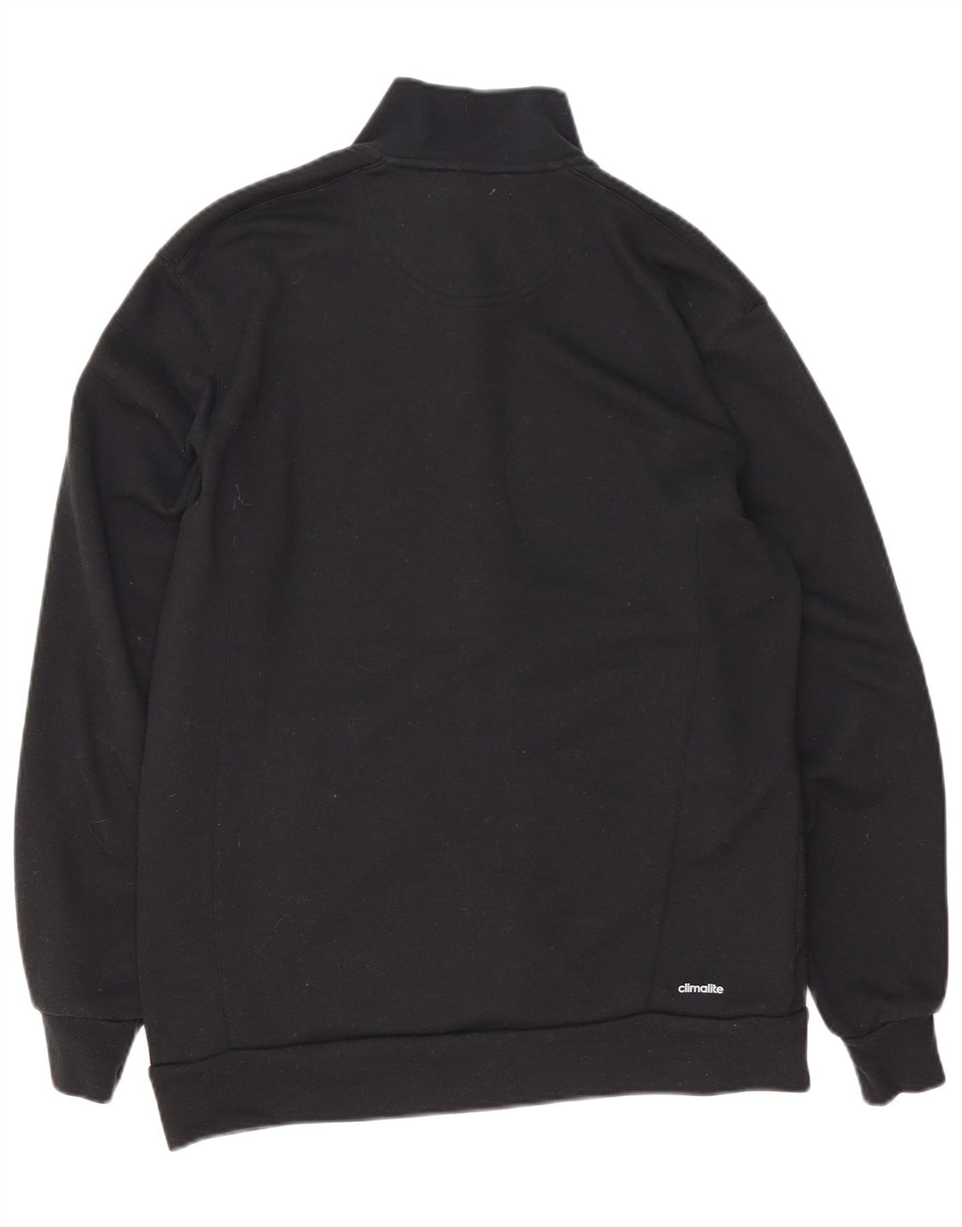 Adidas Herren Climalite Trainingsanzug Top Jacke UK 44/46 Große schwarze Baumwolle