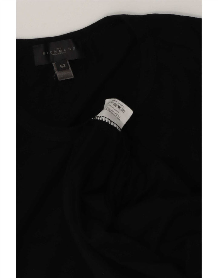 Richmond Herren T-Shirt Top IT 52 Large Schwarz Baumwolle