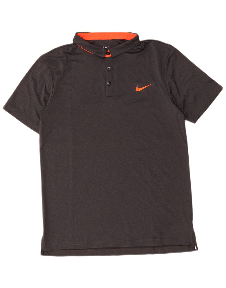 Nike Herren-Poloshirt aus mittelgrauem Polyester
