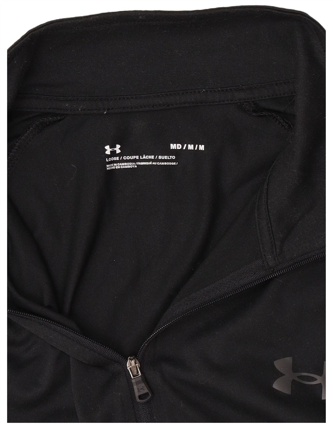 Under Armour Herren-Pullover-Trainingsanzugoberteil mit Reißverschluss und Halsausschnitt, mittelgroß, Schwarz