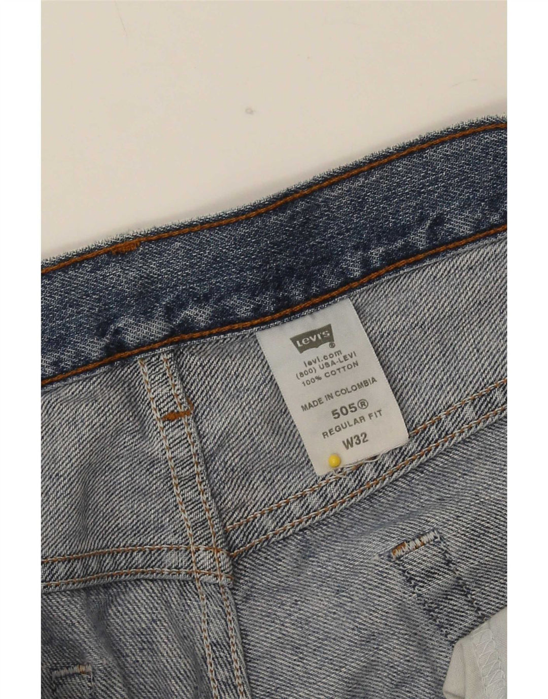 Levi's Herren 505 Distressed Regular Fit Denim Shorts Medium W32 Blau Baumwolle