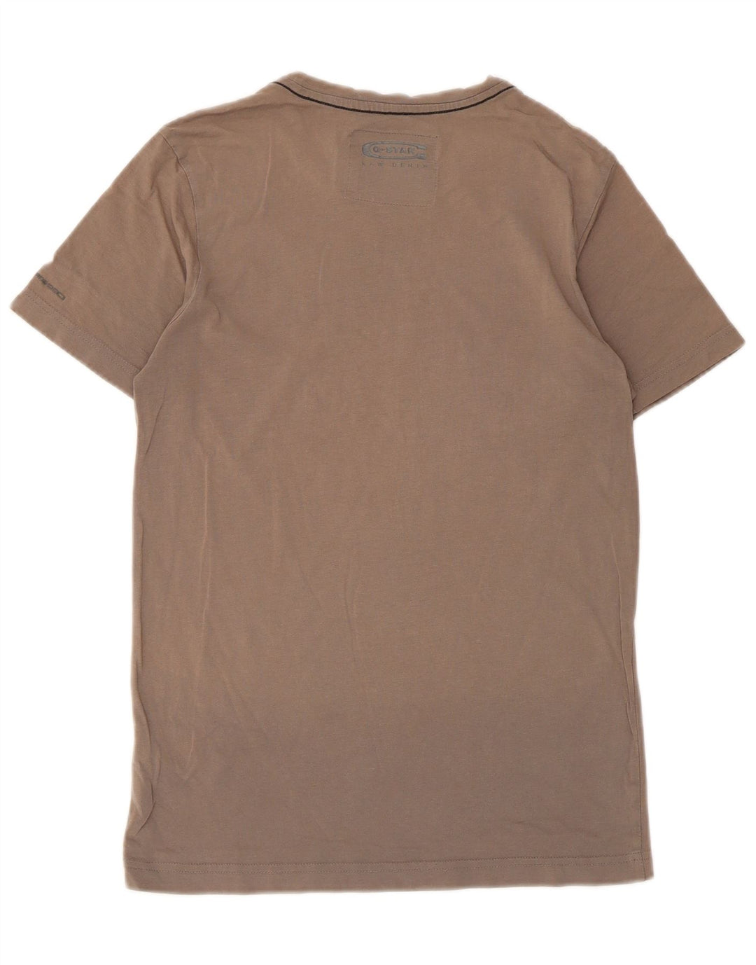G-Star Herren Grafik T-Shirt Top Small Braun Baumwolle