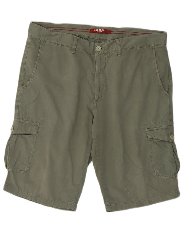 Carrera Herren 618 Regular Fit Cargoshorts IT 52 XL W36 Grüne Baumwolle