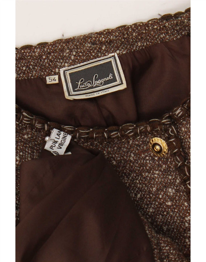 Luisa Spagnoli Damen 6-Knopf-Blazerjacke IT 54 3XL Braun meliert