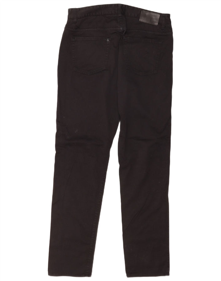 Hugo Boss Herren Slim Jeans W34 L34 Schwarze Baumwolle