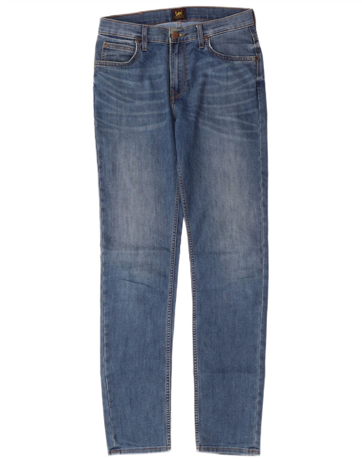 Lee Damen Rider Slim Jeans W30 L34 Blaue Baumwolle
