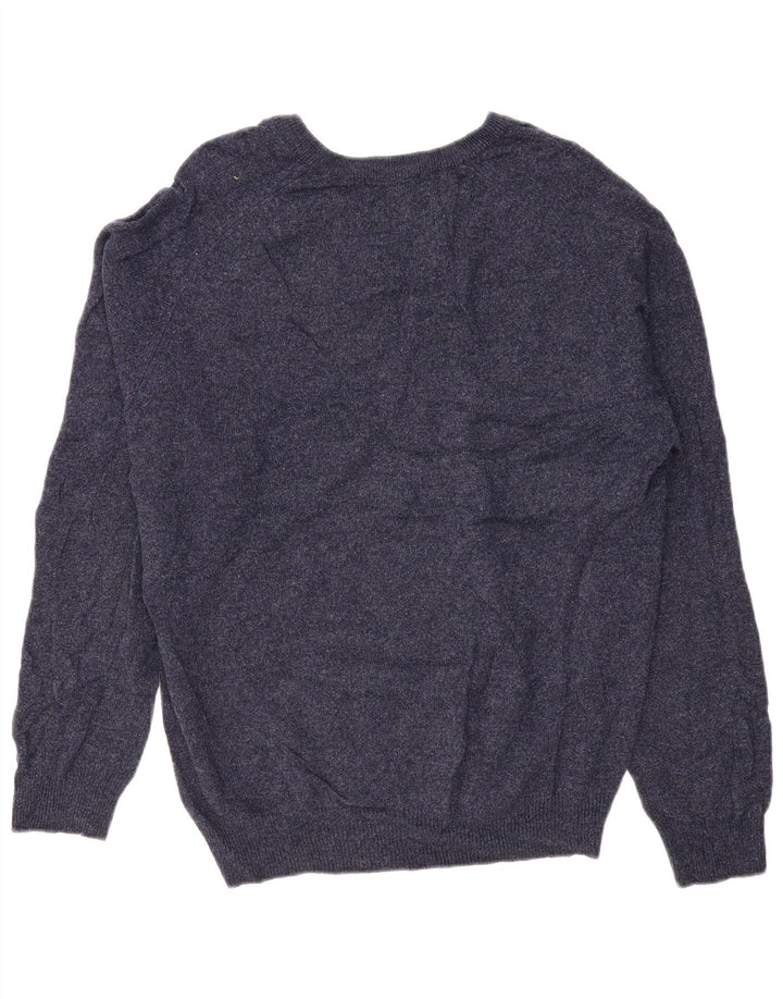 Marks & Spencer Herren Blue Harbour Pullover mit V-Ausschnitt, Größe L, Marineblau