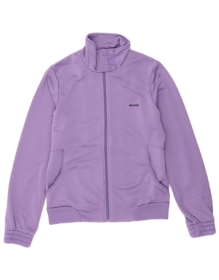 Reebok Damen-Trainingsanzugoberteil, UK-Größe 14, Mittelviolett, Polyester