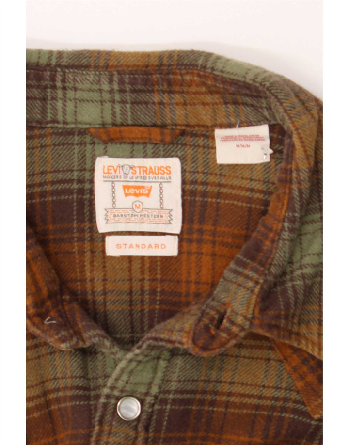 Levi's Herren-Flanellhemd aus mittelbrauner, karierter Baumwolle