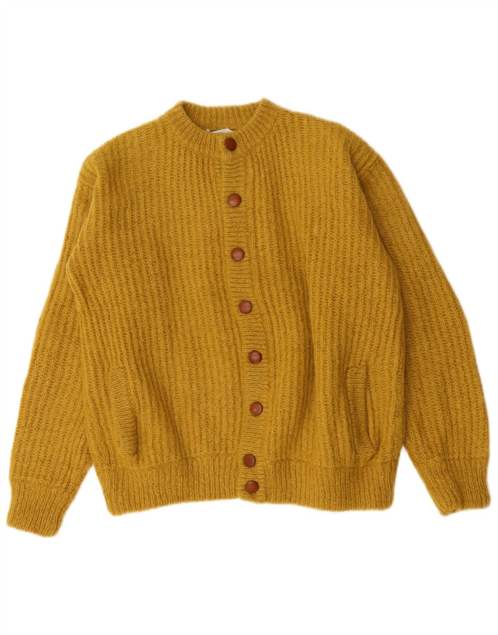 Benetton Damen-Cardigan-Pullover UK 16 Large Gelb
